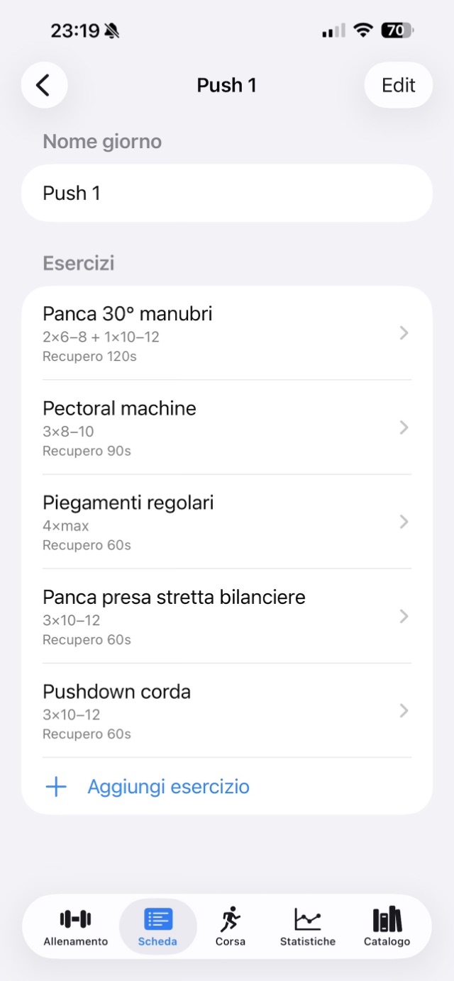 Loadmap - Workout plan