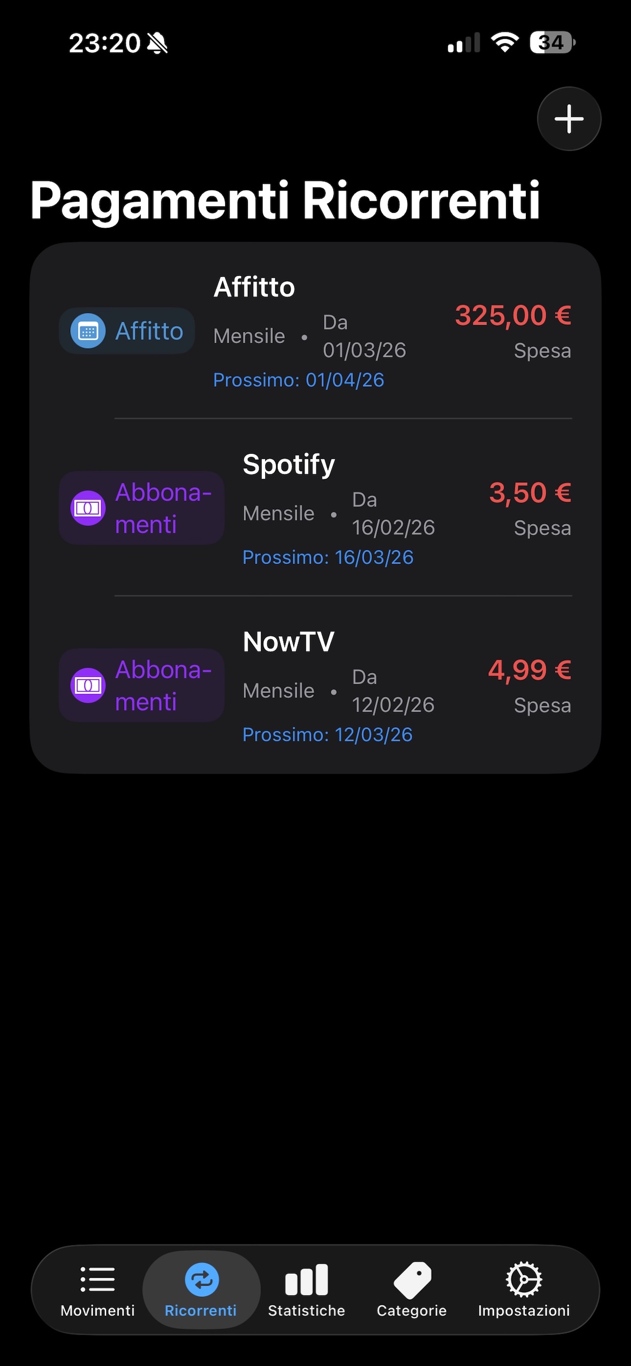WalletManager - Pagamenti Ricorrenti